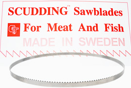 Munkfors Sweden shop meat and bone Fast cutting butcher band saw blade for food process machine