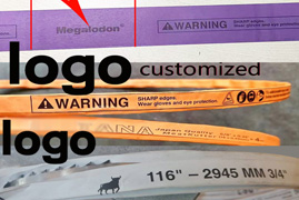 meat and bone saw blade wrapper Packaging Band saw blade paper Orange Yellow Blue White Purple