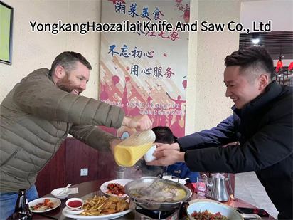 Welcome the Sales President of The KASCO sister companies including Atlantic Service Company LTD (UK) to visit YongkangHaozailai Knife And Saw Co., Ltd